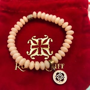 Rubber beaded Rustic Cuff Bracelet